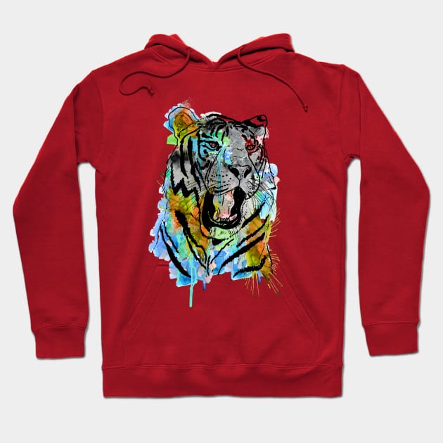 Watercolor Tiger Hoodie by LivMat